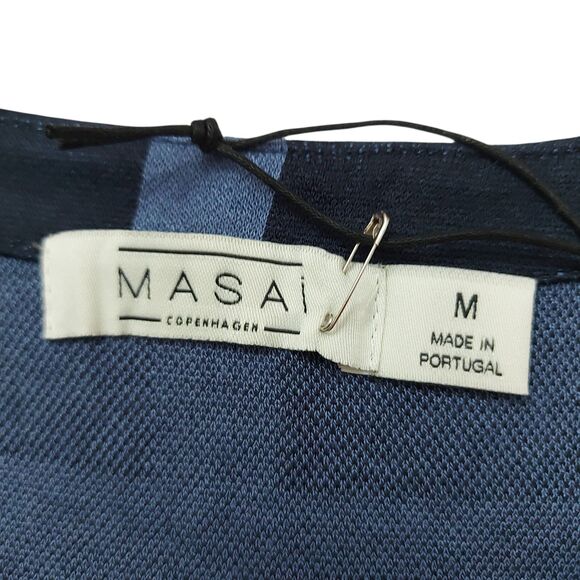 MASAI Copenhagen Nilana Jersey Midi Dress Womens Medium Blue Stylish Portugal - Picture 8 of 12